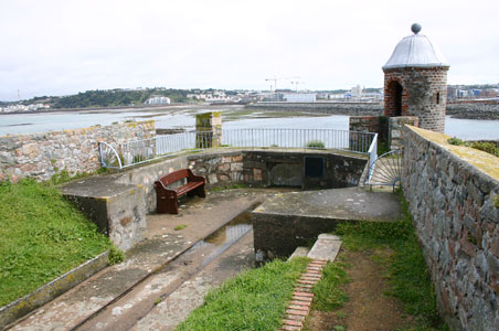 Stand fr einen Scheinwerfer im Elisabeth Castle