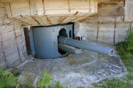 105 mm K 331 (f) im Jägerstand von La Carriere