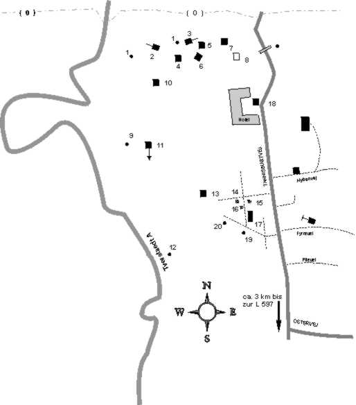 Die Westseite des Sttzpunktes Tverstaedt