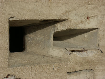 Der gleiche Bautyp der Platte hinter Beton geschtzt