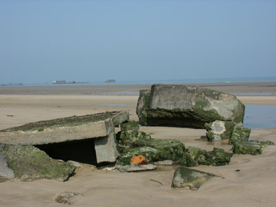 Stellung einer 5 cm Kwk stlich Arromanches