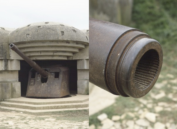 M 272 mit 15 cm TBtsK der Batterie Longues / Normandie